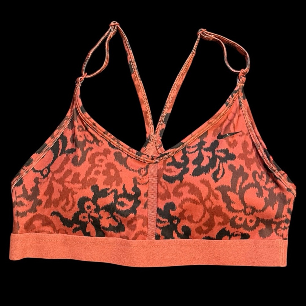NWT Nike orange trance sports bra sz S